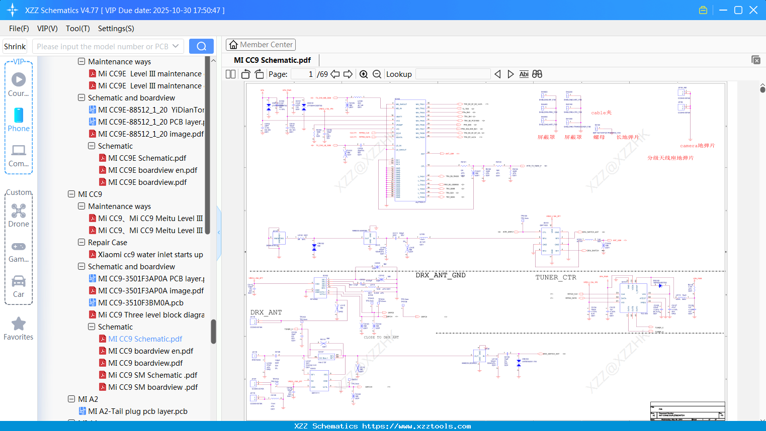 Xiaomi MI CC9 Schematic